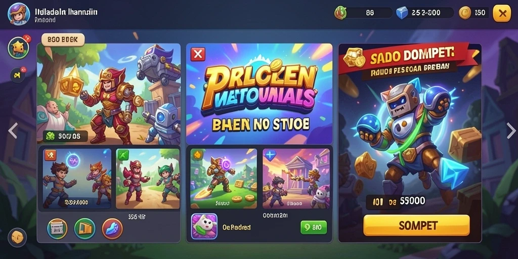 Tampilan awal game yang menarik dan user-friendly.