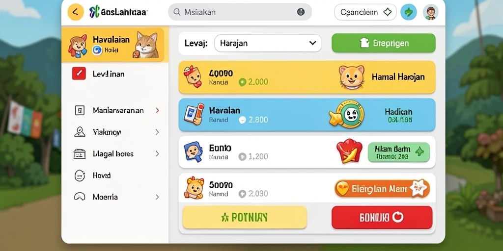 Tampilan menu utama HOKIWON yang intuitif.