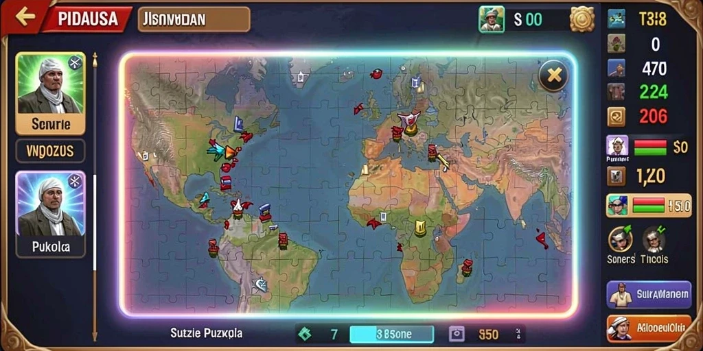 Tampilan awal permainan dengan papan mahjong yang cantik.